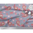 thumbnail image 3 of Soimoi Modal Satin Fabric Floral & Paisley Printed Craft Fabric by The Yard 42 Inch Wide, 3 of 3