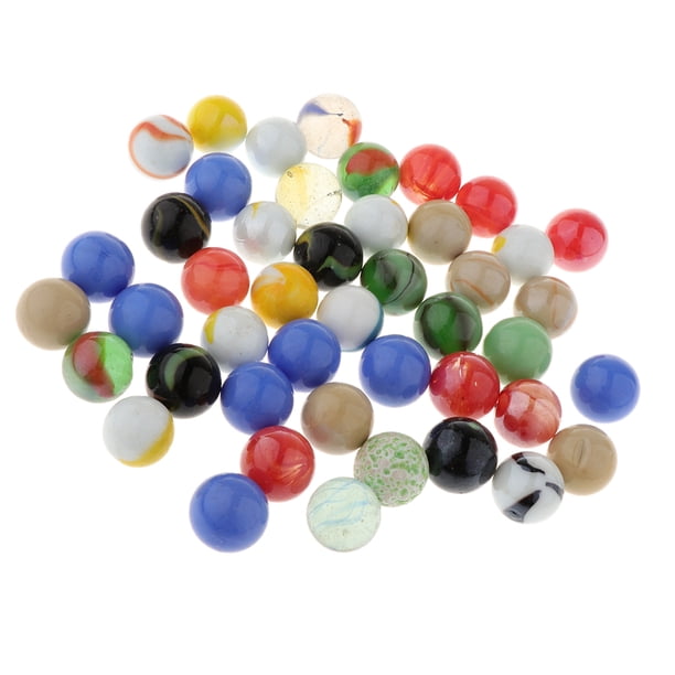 daqoupzi Lot de 260 billes en verre multicolores de 10 mm - Pour jeux de billes, pistes de billes, aquariums, vases et plantes