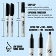 thumbnail image 3 of Hilroy Permanent Markers Variety Pack, Permanent Marker, Low Odour Ink, Black, 2 Chisel, 2 Fine, 2 Ultra Fine, 6 Pack, 3 of 6