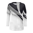 thumbnail image 4 of Femmes Automne Hiver Décontracté Col à Manches Longues T-Shirt Haut Poche Blouse à Manches Longues, 4 of 4