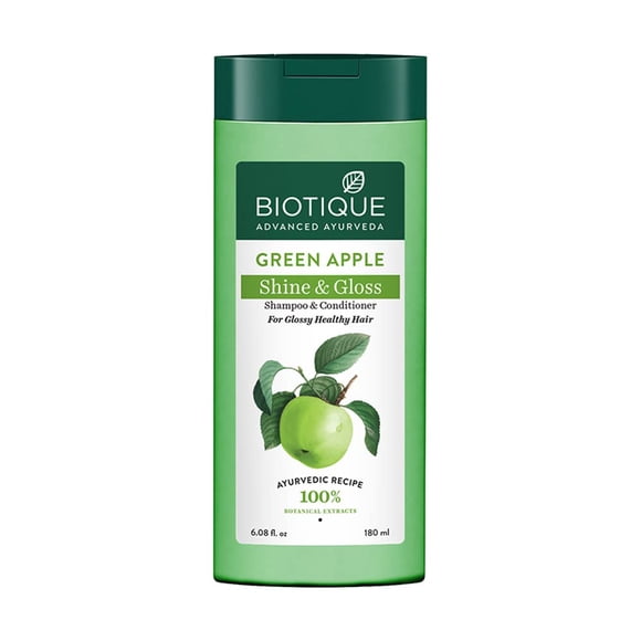 Biotique Bio Green Apple Fresh Daily Purifying Shampoo and Conditioner for Oily Scalp and Hair 180ml