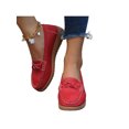 thumbnail image 1 of Innerwin Mocassins pour Femmes à Enfiler Plats Bout Fermé Légers Mocassins Conduite Travail Rouge 8.5, 1 of 6
