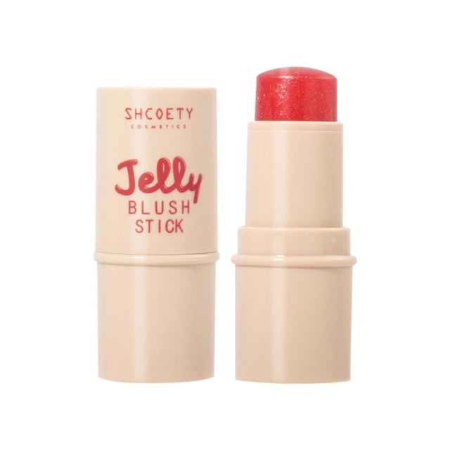 FcBaudy Blush for Cheeks, Rose Powder Blush Jelly Blush Lipstick Lip And Cheek Use 4-color Highlighter And Contouring Stick Lip Gloss Rouge Blush a blush