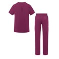thumbnail image 2 of Adar Addition Go-Basic Scrub Set for Men - Classic V-Neck Scrub Top & Cargo Scrub Pants - A9300 - Wine - L, 2 of 7