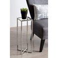 thumbnail image 2 of Kate and Laurel Jaspur Square End Table, 7" x 7" x 21", Silver, Multi-Functional Drink Table and Plant Stand, 2 of 5