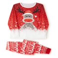 thumbnail image 1 of Christmas Family Pajamas Set Matching Sleepwear Deer Snowflake Print Pullover + Pants Set, 1 of 7