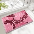 thumbnail image 1 of Fridja Non Slip Bath Mat Bathroom Rugs, Soft Floral Lightweight Bath Mats, Super Absorbent Quick Dry Bath Rug Shower Mat, Fit Under Door Bathroom Floor, Machine Washable, Hot Pink 16"x24", 1 of 5