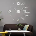 thumbnail image 2 of Dvkptbk Clock Frameless DIY Wall Mute Clock Mirror Sticker Home Office Decor Home Decor, 2 of 5