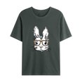 thumbnail image 1 of EGNMCR T-Shirts pour Homme Hommes Décontracté Mode Col Rond Chandail à Enfiler T-Shirt Imprimé de Pâques Manches Courtes Hauts Cadeaux pour Hommes, 1 of 3