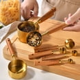 thumbnail image 3 of Measuring Spoons 4PCS Measuring Cups Set With Scale Stainless Steel Cup Measurements Set With Wood Handle Measuring Cups And Spoons Set For Cooking Baking，Easy To Clean And Store, 3 of 3