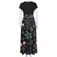 thumbnail image 4 of SMihono Robe Maxi Bohème d'Été pour Femmes Grande Taille Robe d'Été Colorée à Imprimé Floral pour Femmes Robes à Manches Courtes Robe Maxi Décontractée de Plage Robe Évasée de Plage, 4 of 5