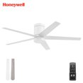 thumbnail image 1 of Honeywell 52" Modern Ceiling Fan, LED Light, Remote Control, Indoor Airflow Fixture, White, 1 of 12