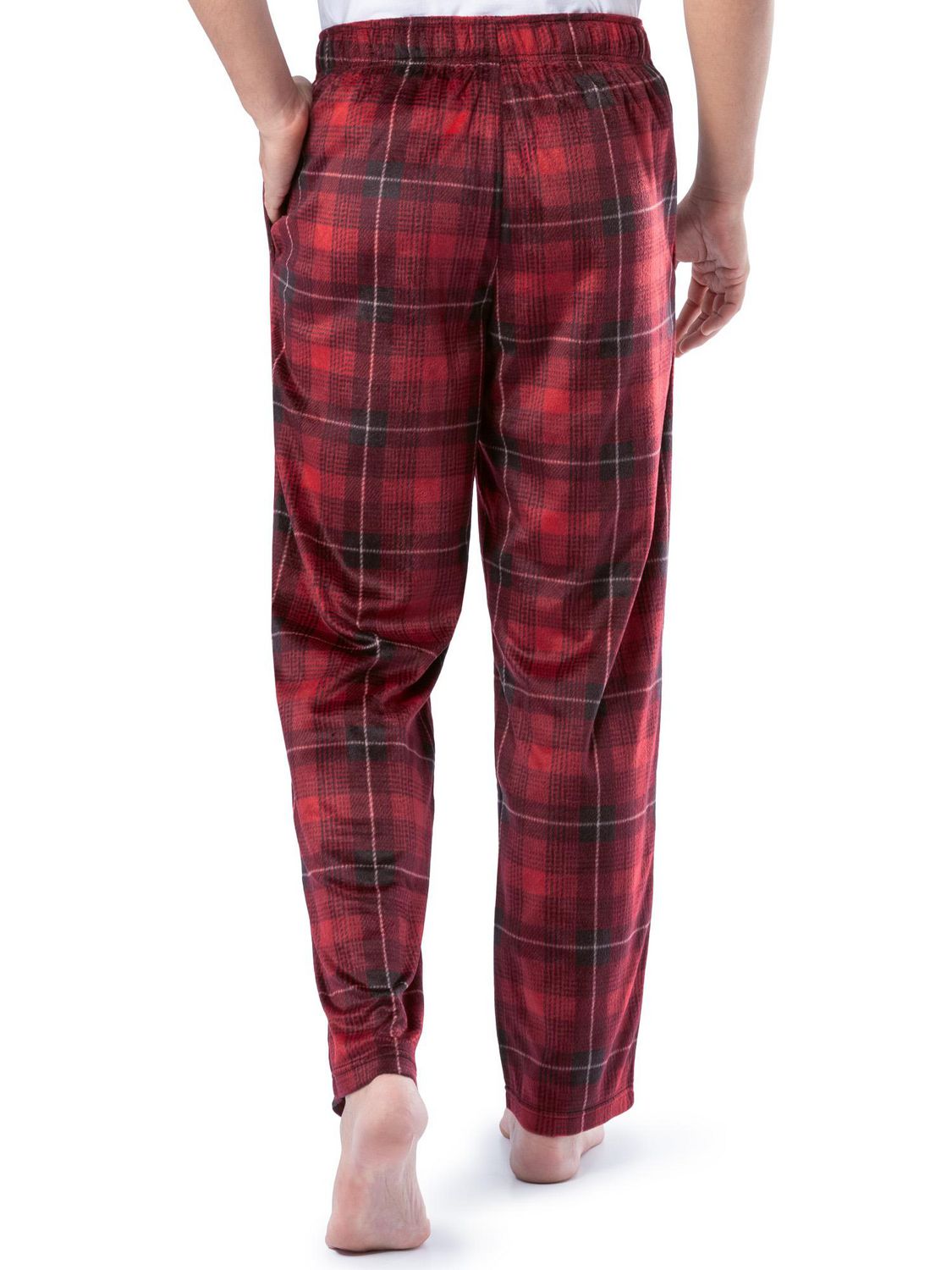 Fruit of the Loom Men's Microfleece Lounge Pants, red