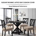 thumbnail image 4 of 4Pcs Waterproof Chair Seat Cover Seat Slipcover Stretch Jacquard Chair Seat Cushion Protector Cover Removable Wedding Banquet Square Chair Cover for Chair Home Kitchen, 4 of 10
