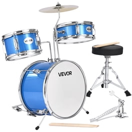 Predolo - Kit Batterie Jazz Enfant - 50 Cm - PP, PVC, Métal - Sonorité Riche - Avec Baguettes Et Tabouret - Dès 3-6 Ans - Rose - Cadeau Musical