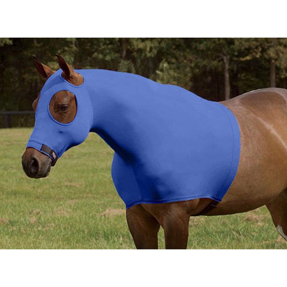 Sleazy Sleepware Stretch Horse Hoods Royal Blue (Medium (800-1100 lbs))