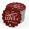 thumbnail image 4 of Inkdotpot 50 Pack Let Love Sparkle Wedding Favor Paper Tags Craft Real Rose Gold Foil Hang Tags, 4 of 6