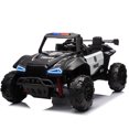 thumbnail image 1 of LISUEYNE 24V Two-Seater Kids Ride-On Electric Police Car with Parental Control, Four-Wheel Suspension, Megaphone, Power Display, Bluetooth, MP3, USB/TF, Music, LED Lights for Kids, Black, 1 of 1