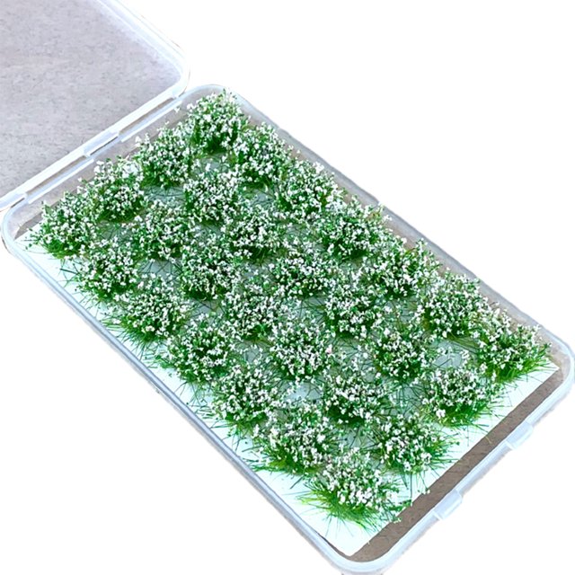 Decodeary 28pack/lot Educational And Realistic Detail Static Grasses Flower Tufts For Model Builders Wide Rose powder 1Set