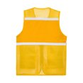 thumbnail image 3 of RUNQHUI Men Women Zipper High Visibility Reflective Safety Vest Construction Work Mesh Fabric Work Clothes Earthy Yellow 170, 3 of 5