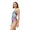 thumbnail image 3 of Speedo Women's Printed Double Cross Back One Piece Swimsuit - Montage Mayhem Multi, Size: 23, 3 of 4