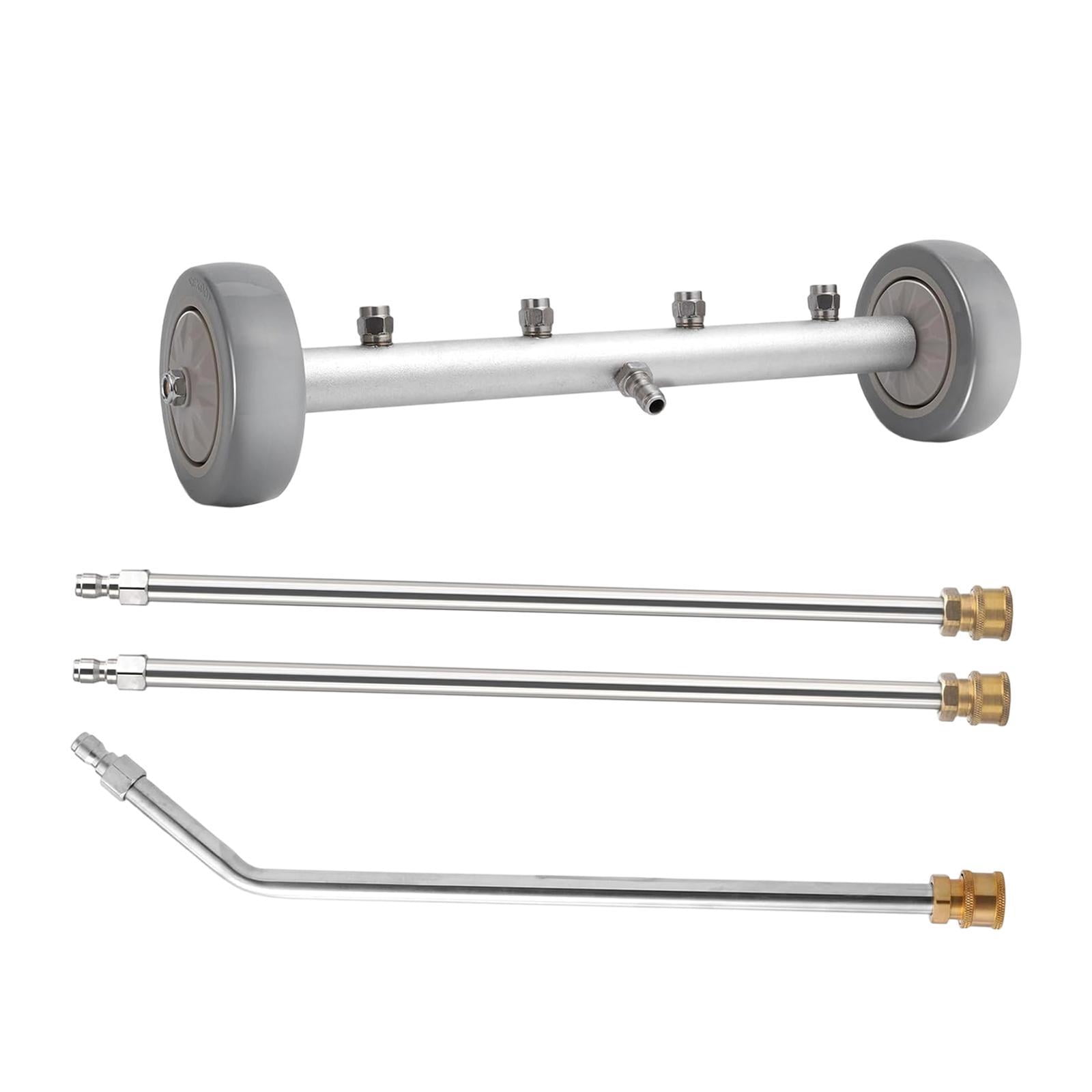 S SERENABLE Pressure Washer Undercarriage Cleaner Car Wash Water Broom with 3 Extension Rods 16" Washer Accessories for Backyard Driveway without Connector
