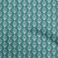 thumbnail image 1 of oneOone Viscose Chiffon Turquoise Green Fabric Asian Block Print Craft Projects Decor Fabric Printed By The Yard 42 Inch Wide, 1 of 4