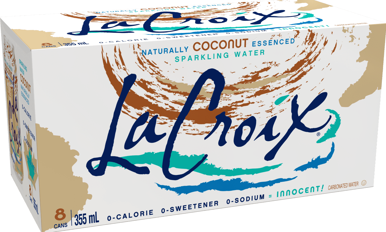 La Croix - Sparkling Water, Coconut, 355ml, 8 pack cans.
