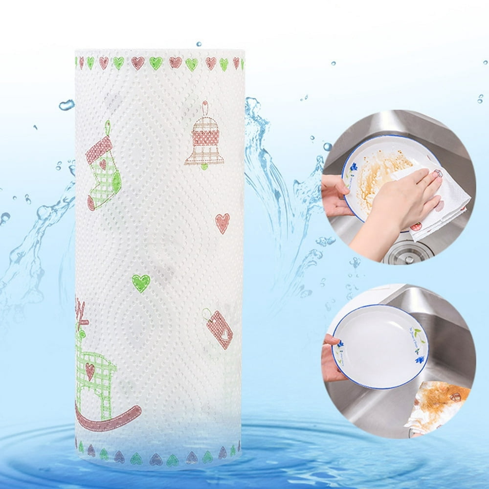 1 Roll  Oil Adsorbing Paper Tissue Disposable Cleaning Towel Duster Cloth