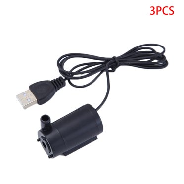 Xingzhi 3 Pcs Pompe à Eau USB Micro Fontaine d'Aquarium Pompe Submersible pour Aquarium Outil de Pompage à Faible Bruit, Noir