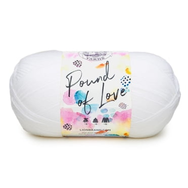 Fil Lion Brand Pound of Love® Blanc Fil acrylique moyen/peigné n° 4, 454g/ 932m, 1CT