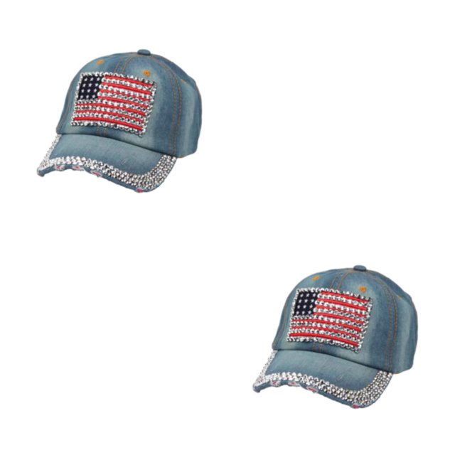 Decodeary Fashionable Baseball Cap Adjustable And Sun Defended Multi-colors Hat Denim 4 2Set