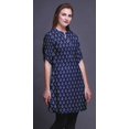 thumbnail image 4 of Bimba Kurti à Manches Retroussables pour Femmes, Col Mandarin Imprimé, Hauts de Kurti Courts, 4 of 6