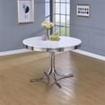 thumbnail image 3 of Bowery Hill Table à Manger Ronde en Métal Blanche Durable 42 Pouces Non Assemblée, 3 of 9