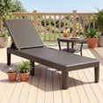 thumbnail image 3 of Costway 1 PCS Outdoor Chaise Lounger Chair 4-Position Reclining Chair with Waterproof Rattan Brown, 3 of 10