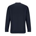 thumbnail image 4 of Penkiiy Men's Solid Color 3-Button Round Neck Waffle Long Sleeved Shirt Navy, 4 of 8