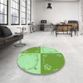 thumbnail image 4 of Ahgly Tapis Rectangulaire Lavable en Machine Intérieur Vert Jade Transitionnel, 2 Pieds x 5 Pieds, 4 of 7