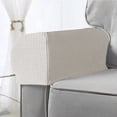thumbnail image 1 of Amzcrzy Sofa Arm Cover All Inclusive Solid Color Plaid Sofa Armrest Cover Elastic Sofa Armrest Protective Cover Thickened Non Slip Armrest Cover for All Seasons 2Pc Home Decor Home Decoration, 1 of 6