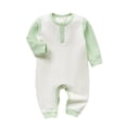 thumbnail image 1 of Timegard Baby Boy Girl Clothes Newborn Toddler Cute Comfy Button Onesie Infant Ribbed Unisex Outfits, 1 of 3