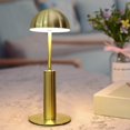 thumbnail image 3 of pitrice Dimmable Table Lamp Bar Decor Battery Desk Bedside Mushroom Gold, 3 of 7