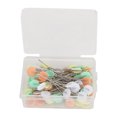 thumbnail image 3 of 100Pcs Color Needle Sewing Pins, Durable Stainless Steel Wire, Flat Head, For Home Decoration, Crafts, Embroidery, 3 of 8
