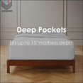 thumbnail image 4 of 6-PC Queen Organic 1000-TC Cotton Sheet Set - 15" Deep Pockets with 4 Pillowcases - Black, 4 of 7