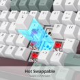 thumbnail image 3 of 75% Wired Keyboard with Knob, 75 Percent Gaming Keyboard Hot Swappable Gasket Mount,Red Switch,RGB Backlit 82 Keys TKL Mechanical Keyboard,NKRO Compact Keyboard for PC L, 3 of 7