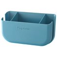 thumbnail image 2 of Oleegame 2PC Spoon And Lid Rest Wall Mounted Storage Box With Hook Mobile Phone Holder Mobile Phone Charging Station Remote Control Storage Box Self Adhesive Double Sided Tape Fixed Position Blue, 2 of 3