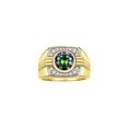 thumbnail image 1 of RYLOS Mens Rings 14K Yellow Gold Designer Round Gemstone &  Sparkling Diamond Ring Alexandrite June Birthstone Rings For Men, Men's Rings, Gold Rings Sizes 8 - 13, 1 of 7
