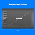 thumbnail image 2 of Meterk 10x6 Inch Graphics Drawing Tablet 5080LPI Battery-Free Stylus 8192 Levels Pressure Black, 2 of 7