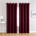 thumbnail image 1 of kurtrusly 2 Pcs Rideaux Occultants pour Foncé et Confortable dans n'Importe Quelle Pièce Couleurs Simples et Pures Sont Rouge Vin 132*160, 1 of 6