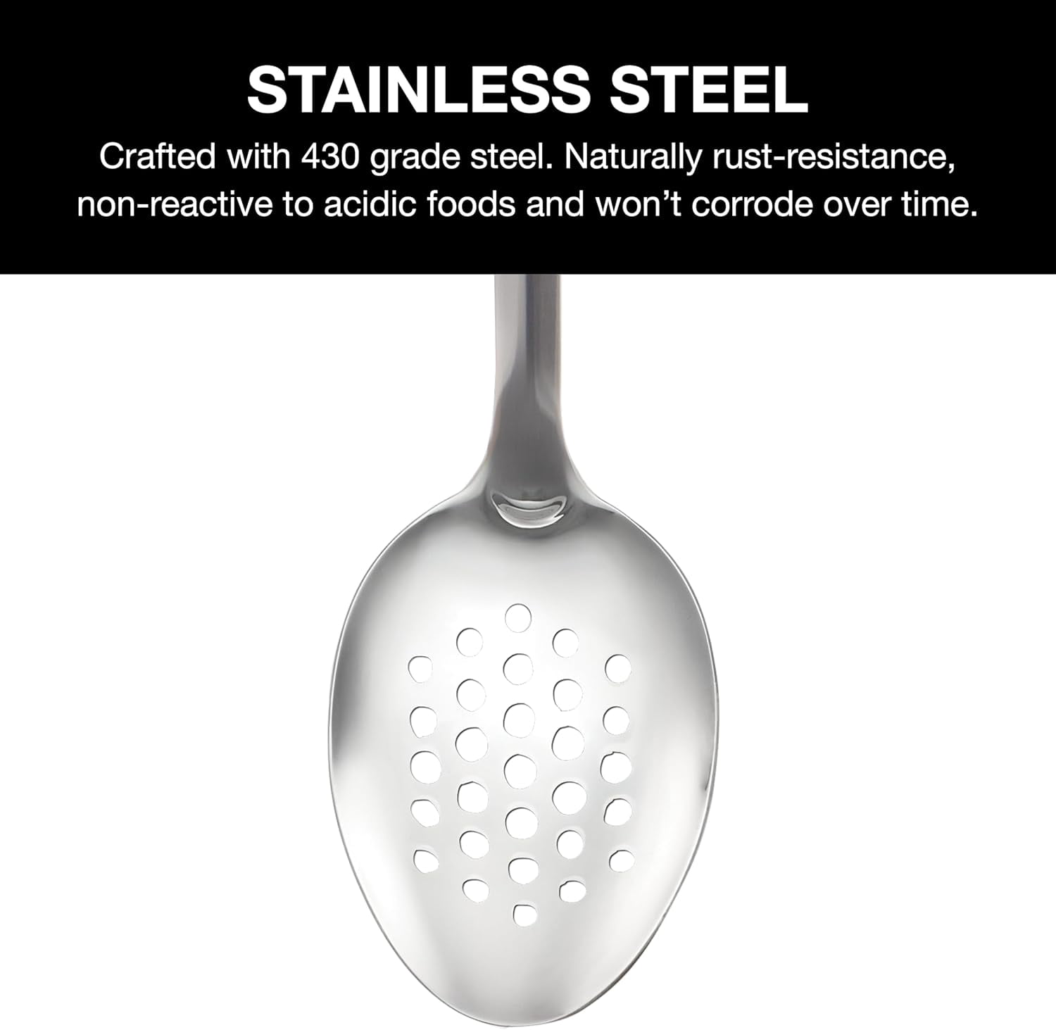 Cuisinart Fusion Pro – Cuillère de cuisine ajourée en acier inoxydable