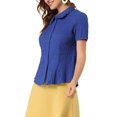 thumbnail image 4 of INSPIRE CHIC Chemise Douce pour Femme Vintage à Col Poupée Doux Boutonnée, 4 of 5