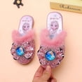 thumbnail image 1 of Girls' Wool Slippers Spring and Autumn New Real Wool Home Wool Slippers Aisha Little Princess Girls' Soft Bottom Cotton Slippers, 1 of 5